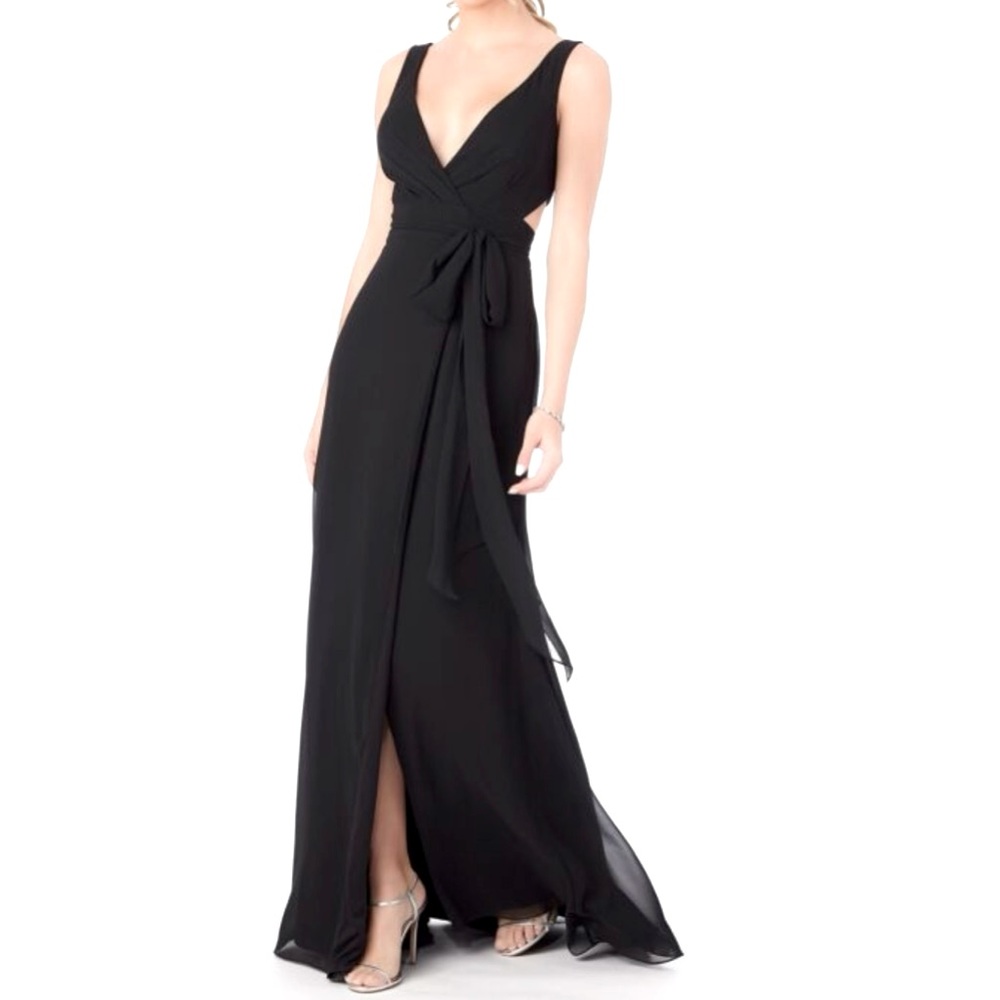 Mori Lee Madeline Gardner Chiffon Wrap Dress